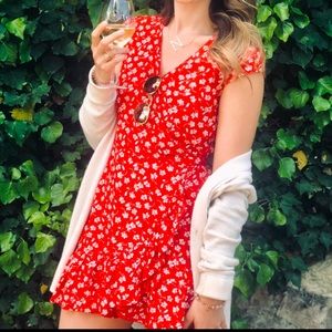 J. Crew mercantile red floral mini dress